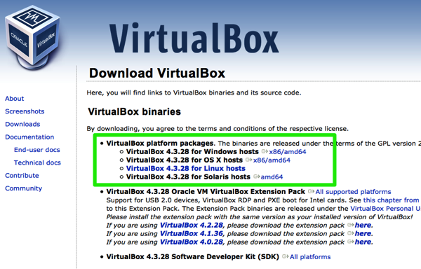 ダウンロード Oracle VM VirtualBox